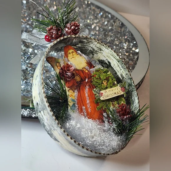 Father Christmas St. Nick Ornament Primitive Folk Victorian Style Holiday Decor - Picture 5 of 7